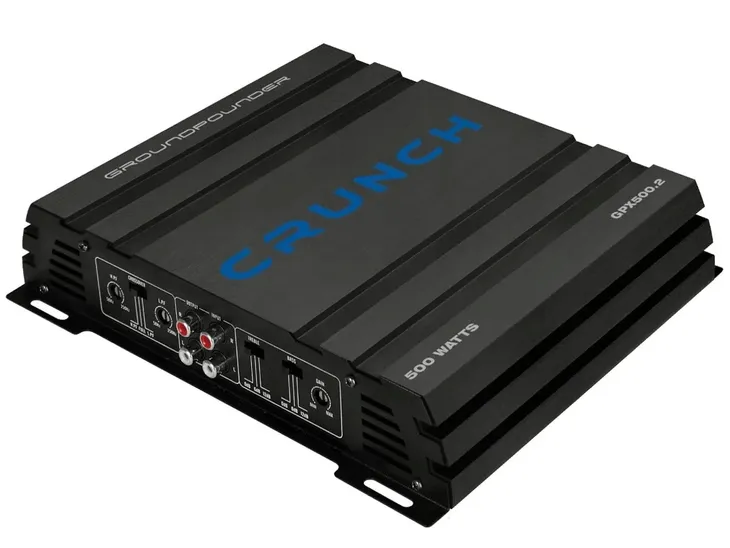 WZMACNIACZ SAMOCHODOWY DWUKANAŁOWY CRUNCH GPX500.2 2x 70W / 1x250W KLASA AB