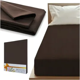 przescieradlo-bawelniane-160x200-tradycyjne-bez-gumki-aloiso-brazowe