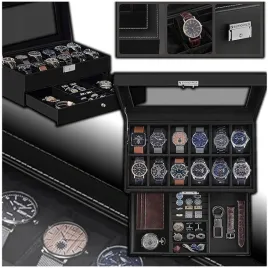 szkatulka-na-zegarki-bizuterie-drewniana-etui-organizer-czarny-szuflada-x12