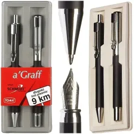 pioro-wieczne-i-dlugopis-automatyczny-zestaw-2w1-toma-a-graff-w-etui-czarne