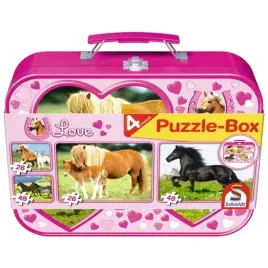 zestaw-konie-puzzle-schmidt-metalowe-pudelko