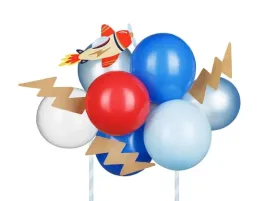 balonowy-topper-na-tort-niebieski-male-baloniki-dekoracja-tortu-samolocik