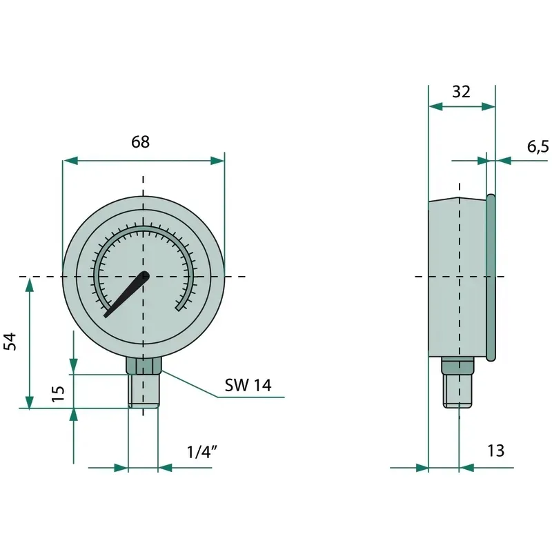 manometr-160-bar-sr-63mm-1-4