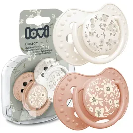 smoczek-uspokajajacy-dla-dziecka-lovi-18m-blossom-ivory-2szt