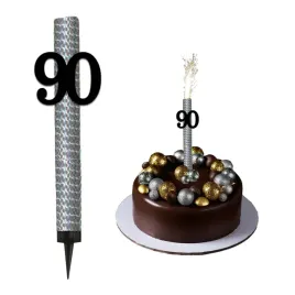 fontanna-raca-na-tort-swieczka-xl-topper-na-urodziny-90-lat-czarna-srebrna