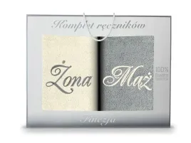 komplet-recznikow-kapielowych-2-szt-70x140-na-slub-z-haftem-zona-maz-koney