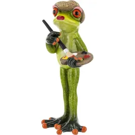 ozdobna-figurka-16-x-7-x-6-cm-zaba-malarka-artystka