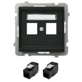 ospel-sonata-gniazdo-2xrj45-kat-5e-utp-czarny-wtyk-czarny-metalik-diy