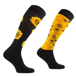 skarpetki-jezdzieckie-mondo-calza-sunflower-wzor-slonecznik-xs-31-34