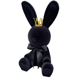 krolik-wielkanocny-czarny-z-korona-dekoracja-swiateczna-figurka-30-cm
