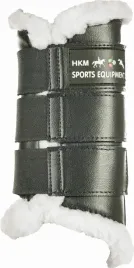 ochraniacze-z-futerkiem-hkm-comfort-czarne-s