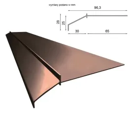 profil-okapowy-prosty-k10-200cm-renoplast-brazowy-8019