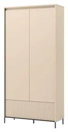 szafa-dwudrzwiowa-z-szuflada-trend-tg-02-bezowy-czarne-nozki-lenart