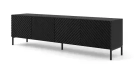 szafka-rtv-surf-200-cm-4d-czarny-mat-nozki-czarne
