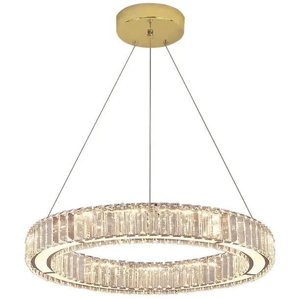 Lampa wisząca TOOLIGHT Złota Kryształowa Glamour Żyrandol LED
