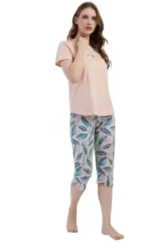 pizama-damska-bawelniana-krotki-rekaw-3-4-spodnie-vienetta-boho-r-xl