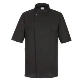 bluza-kucharska-czarna-szefa-kuchni-surrey-z-krotkim-rekawem-xxl-portwest-p