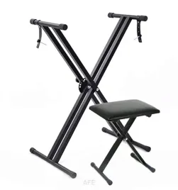 pro-zestaw-czarny-statyw-stojak-pod-keyboard-organy-klawisz-stolek-lawka