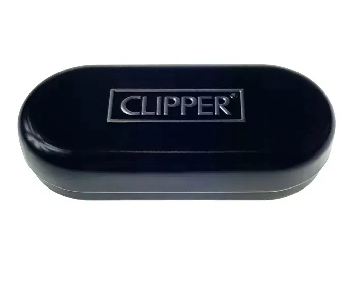 Clipper Metal Black Zapalniczka Metalowa w Etui, Czarna Matowa, Gazowa