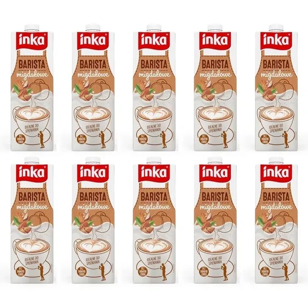 INKA NAPÓJ ROŚLINNY BARISTA MIGDAŁOWY BEZ DODATKU CUKRU VEGAN 10x 1L