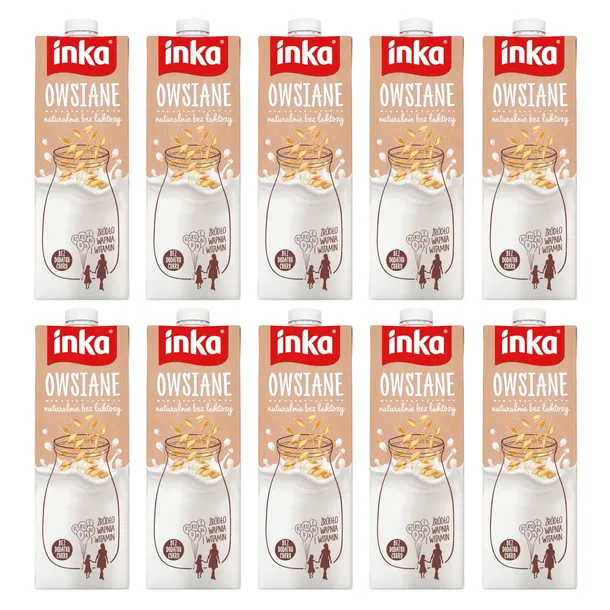 INKA NAPÓJ ROŚLINNY OWSIANY NATURALNY BEZ LAKTOZY VEGAN 7+3 GRATIS = 10x 1L