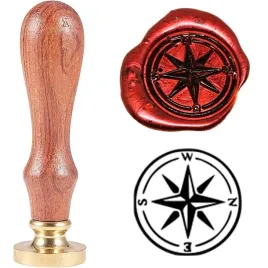 pieczec-stempel-do-wosku-laku-wzor-kompas-2
