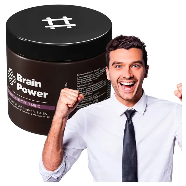 Brain Power 60 kapsułek - pamięć i koncentracja - HE MAN POWER