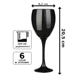 kieliszki-do-wina-czarne-300-ml-zestaw-6-sztuk
