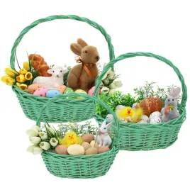 zielone-kosze-wiklinowe-wielkanocne-prezentowe-na-swieconke-kwiatowe-3-szt