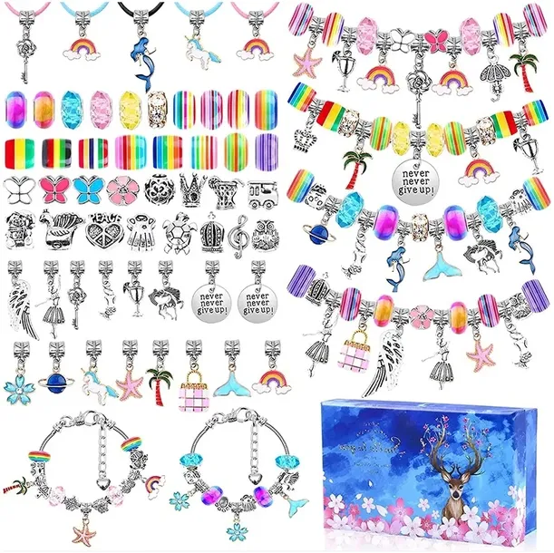 KORALIKI ZESTAW DO ROBIENIA BRANSOLETEK CHARMS BRANSOLETKI