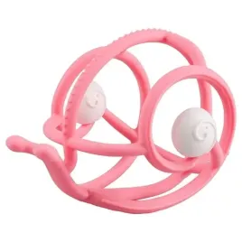mombella-gryzak-silikonowy-z-grzechotka-slimak-pink