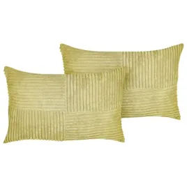 zestaw-2-poduszek-dekoracyjnych-millet-sztruks-30-x-50-cm-oliwkowy-wzor-geo