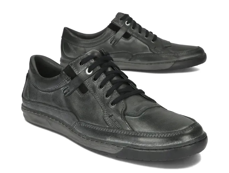 Buty Męskie Sportowe Sneakersy Skóra Naturalna Komodo K932 Szare 41