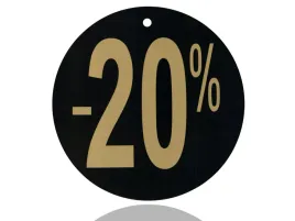 etykieta-okragla-kolko-fi-24-cm-20percent-tablica-cena-czarno-zlota-foliowana