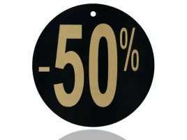 etykieta-okragla-kolko-fi-24-cm-50percent-tablica-cena-czarno-zlota-foliowana