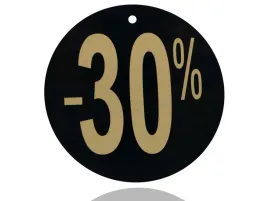 etykieta-okragla-kolko-fi-24-cm-30percent-tablica-cena-czarno-zlota-foliowana