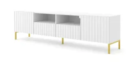 szafka-rtv-wave-200-cm-2d2s-frez-bialy-mat-nozki-zlote