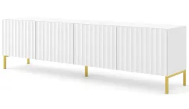 szafka-rtv-wave-200-cm-4d-frez-bialy-mat-nozki-zlote