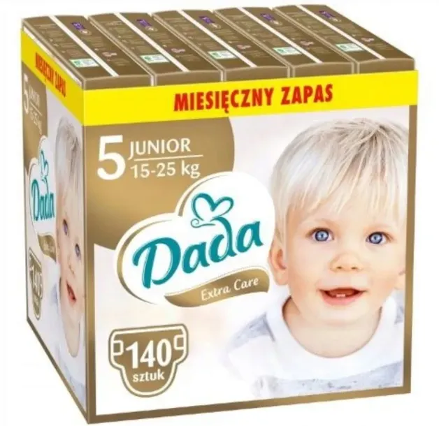 PIELUSZKI DADA 5 EXTRA CARE 15-25 kg 140 szt. ZAPAS