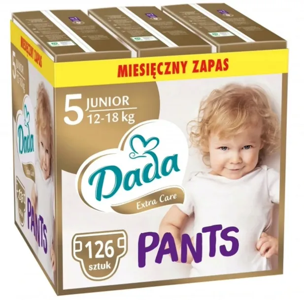 PIELUCHOMAJTKI DADA EXTRA CARE PANTS 5 12-18 kg 126 szt.