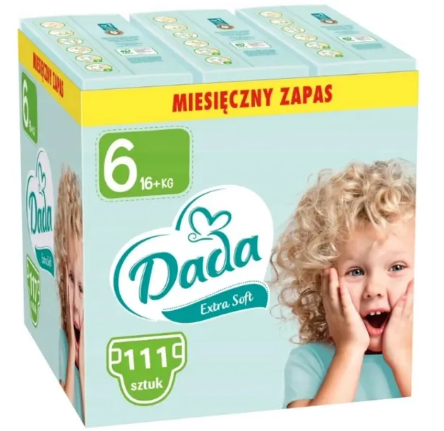 PIELUSZKI DADA EXTRA SOFT 6 16+ kg 111 szt ZAPAS