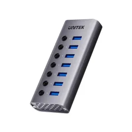 unitek-hub-usb-a-3-0-7w1-5gbps-z-przelacznikiem