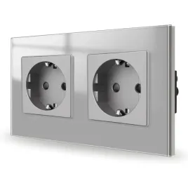 jimeida-podwojne-gniazdo-scienne-ze-szkla-szare-podtynkowe