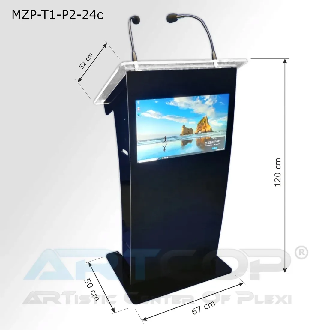 mownica-medialna-z-czarnej-plexi-monitor-czolowy-i-prompter-24-mikrofony-stan-nowy