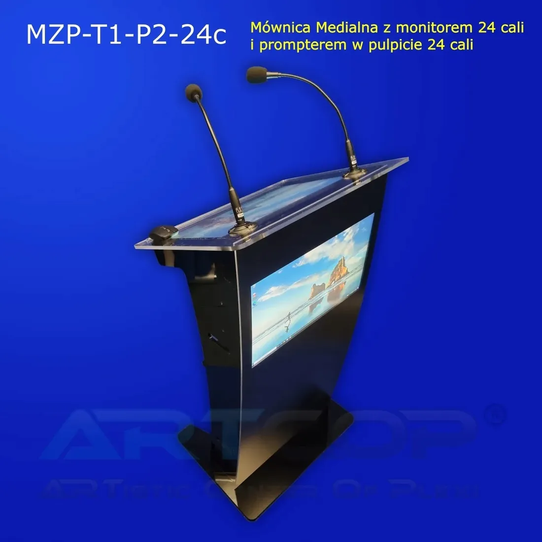 mownica-medialna-z-czarnej-plexi-monitor-czolowy-i-prompter-24-mikrofony-stan-nowy