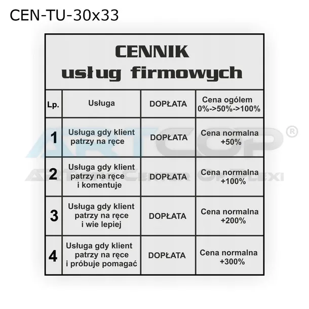 gadzet-tabliczka-z-jajem-do-zakladu-cennik-uslug-na-wesolo-rozbawi-kazdego-marka-artcop
