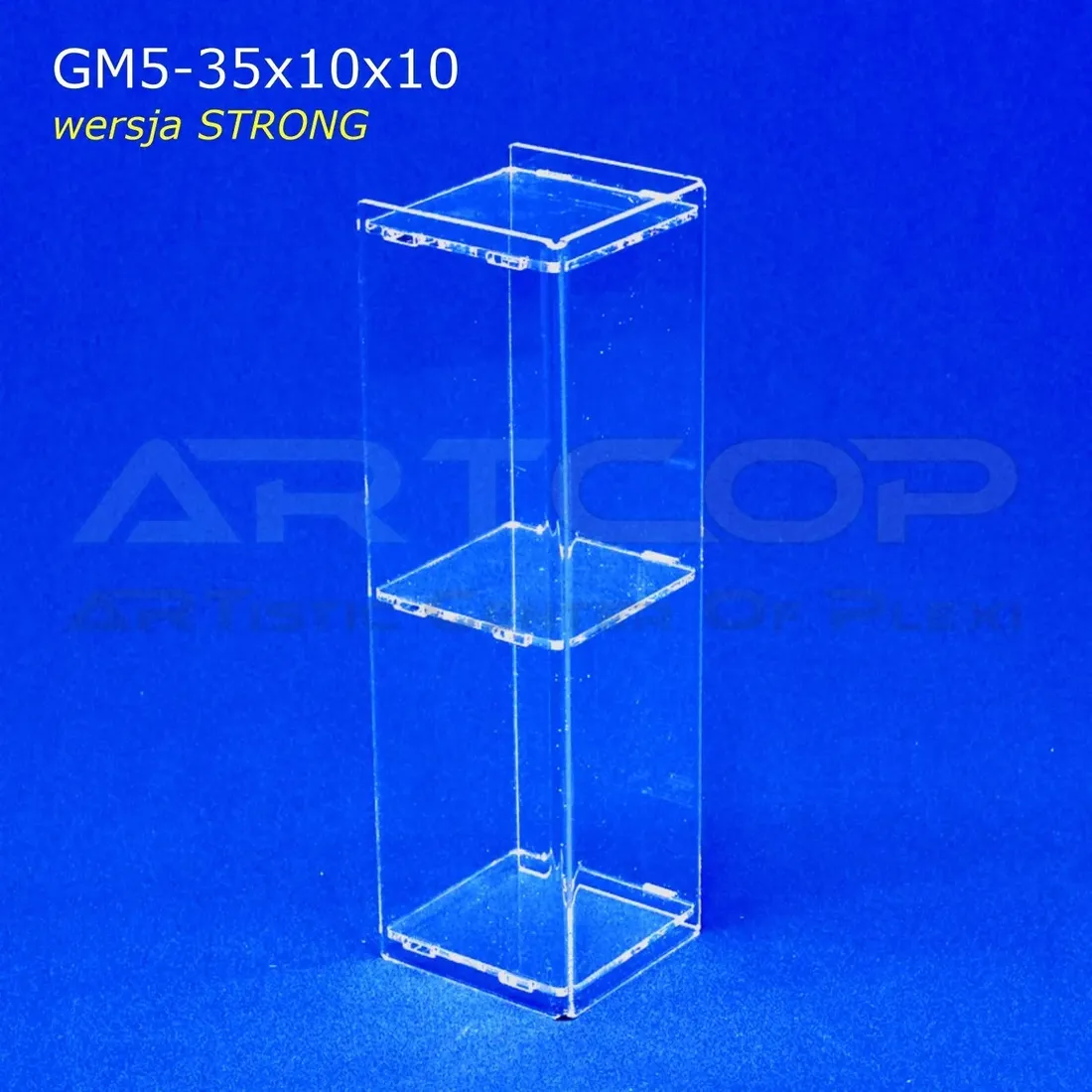 mini-gablotka-stojaca-35x10x10cm-z-plexi-5mm-regal-szafka-na-kolekcje-hobby-stan-nowy