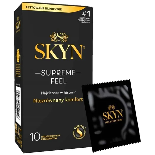UNIMIL SKYN SUPREME FEEL Ultra Cienkie Prezerwatywy 10 szt. bez Lateksu