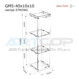 mini-gablotka-40x10x10cm-z-plexi-5mm-na-lade-regal-stan-nowy
