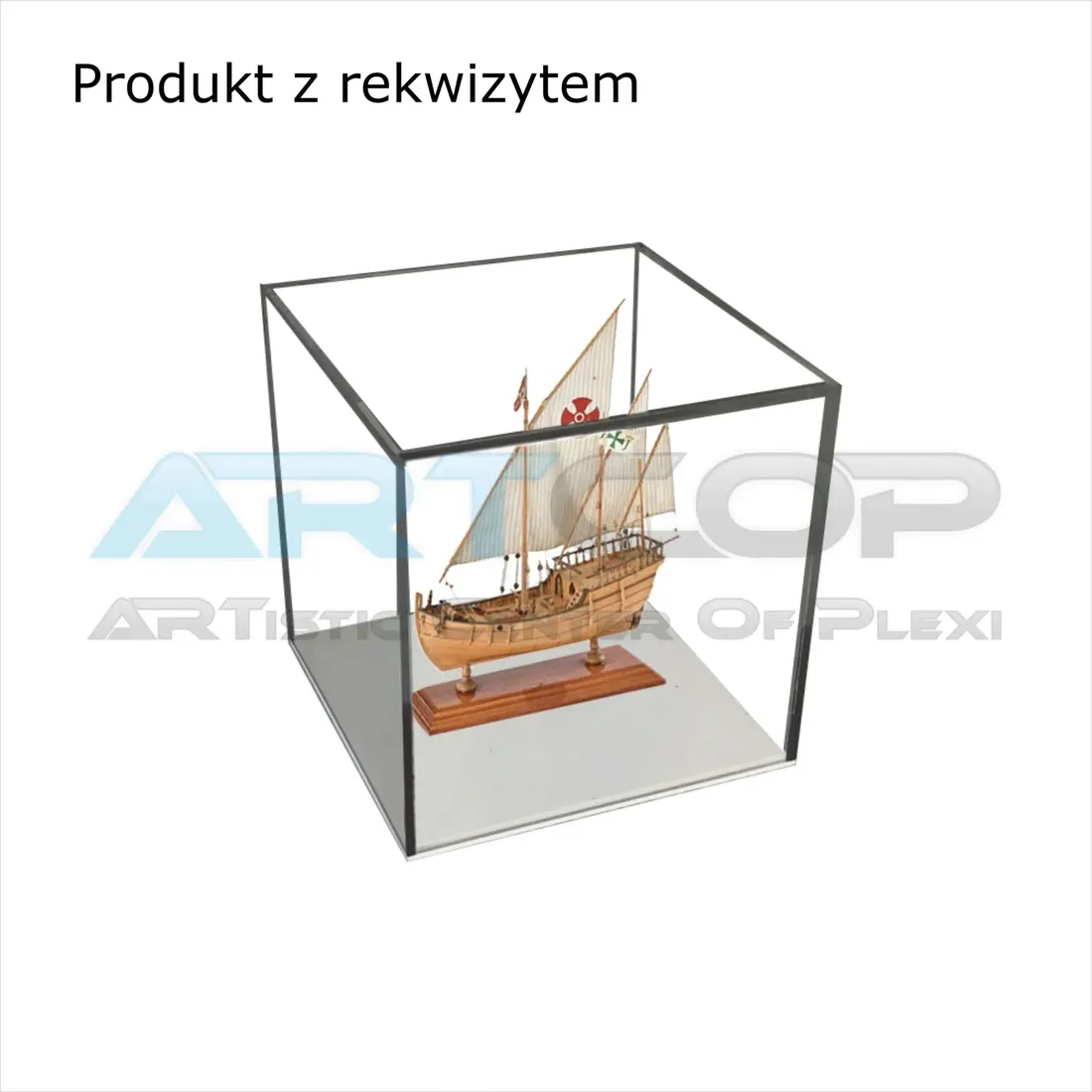 kubik-gablotka-pokrywa-z-plexi-na-model-produkt-na-kolekcje-oslona-gablota-stan-nowy